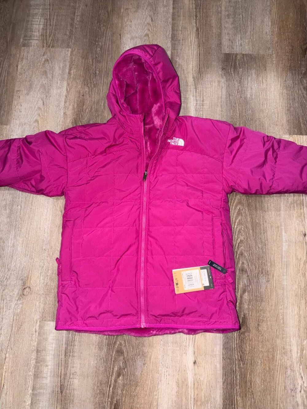 The North Face Girls’ Reversible Shasta Short Parka Hooded Jacket, NWT, XL, $160